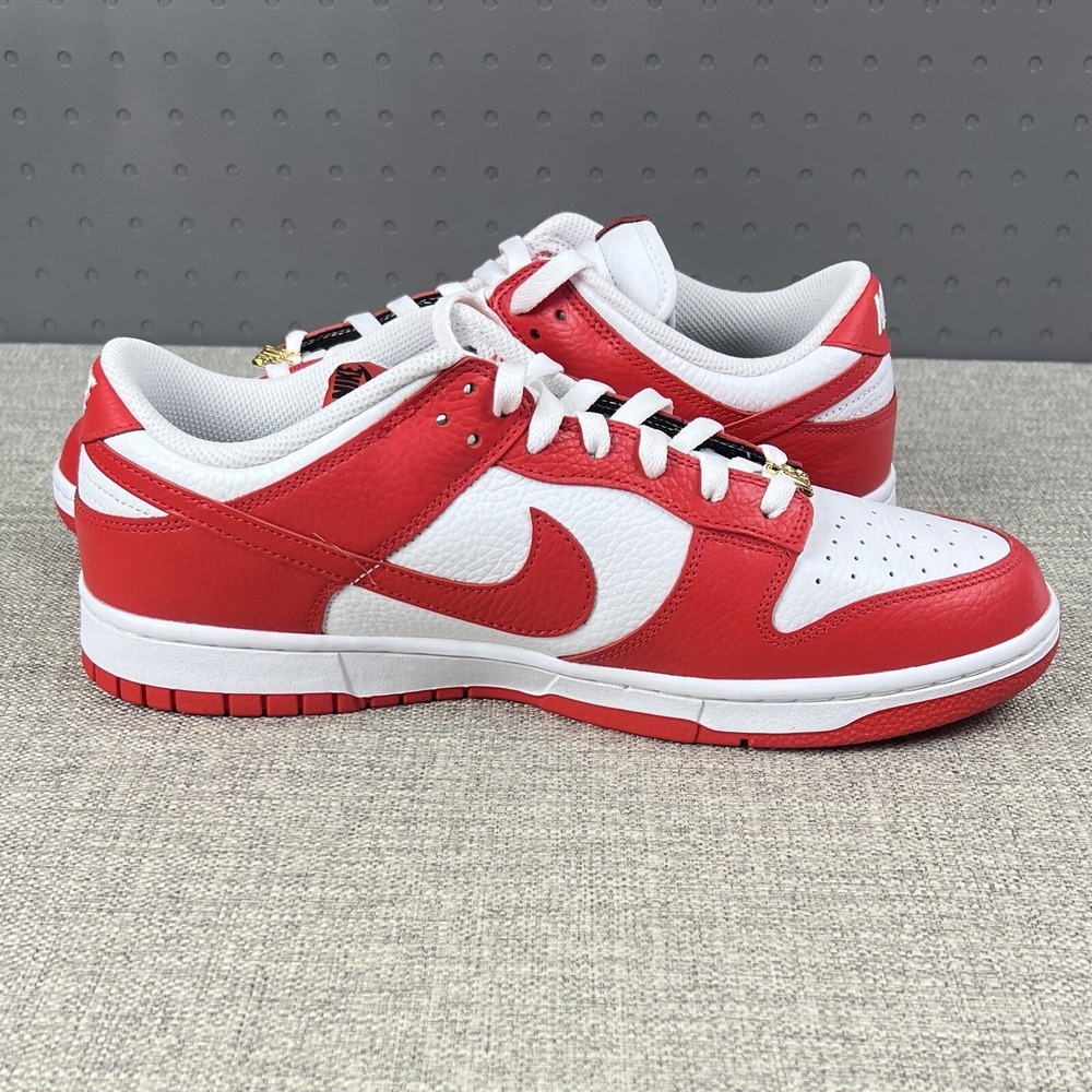 Mens Size 11.5 - Nike Dunk Low ID Red White New Sneakers FJ2253 -901 - Picture 6 of 11